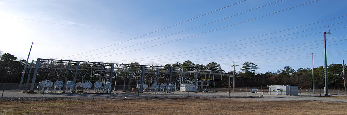 Electrical substation with transmission equipment